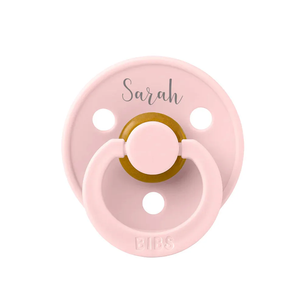 BIBS Colour Natural Rubber Latex Pacifiers (Size 1 & 2) | Personalised
