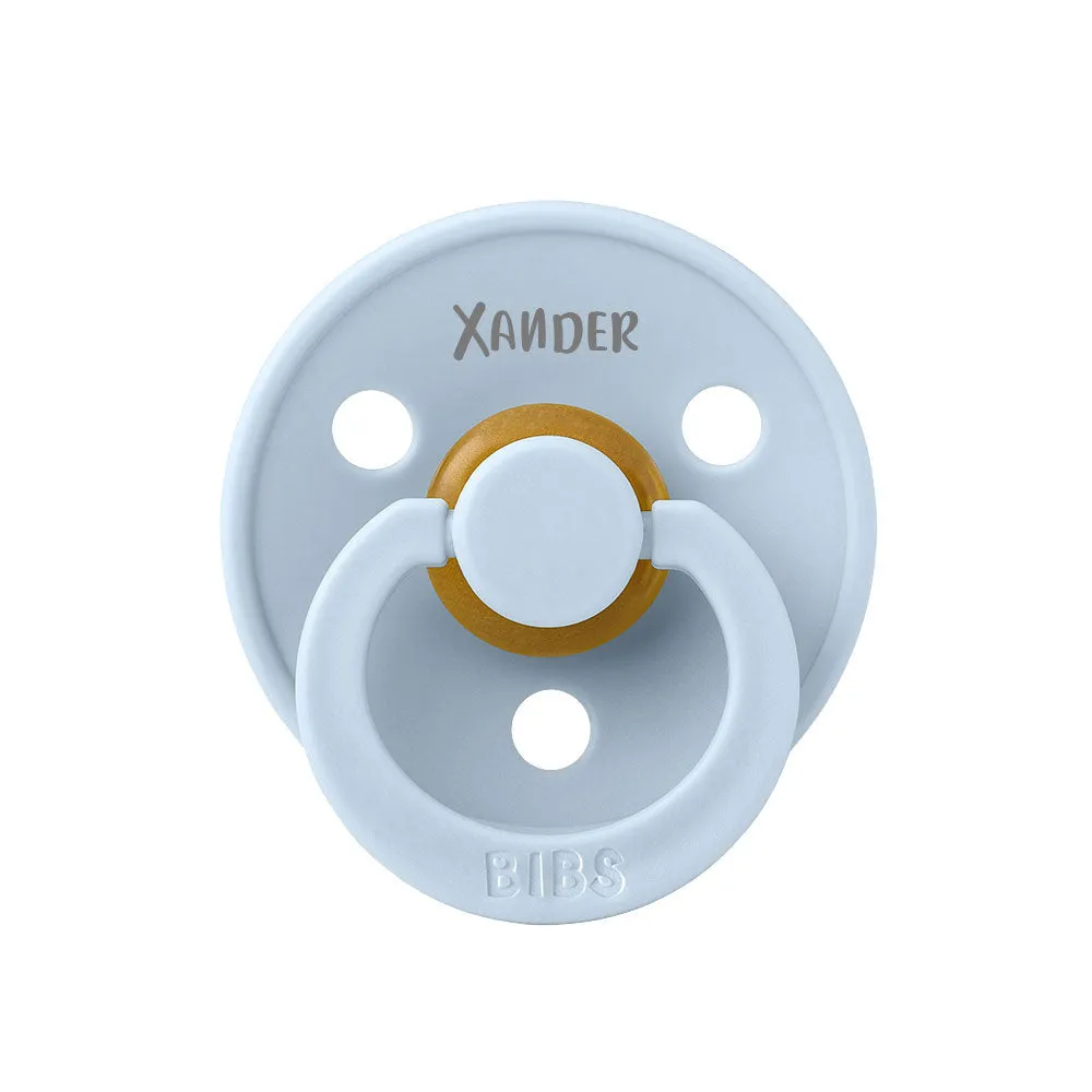 BIBS Colour Natural Rubber Latex Pacifiers (Size 1 & 2) | Personalised