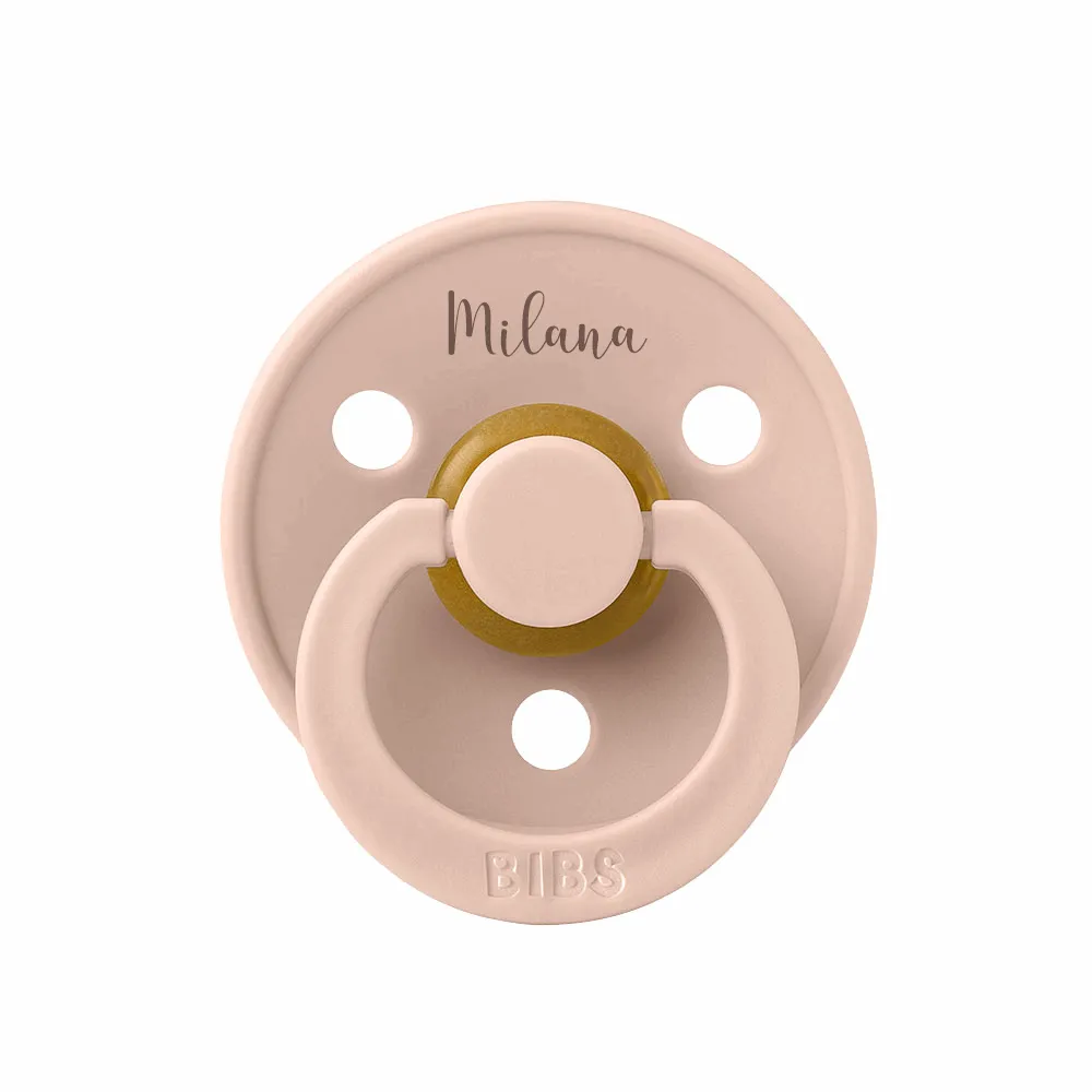 BIBS Colour Natural Rubber Latex Pacifiers (Size 1 & 2) | Personalised