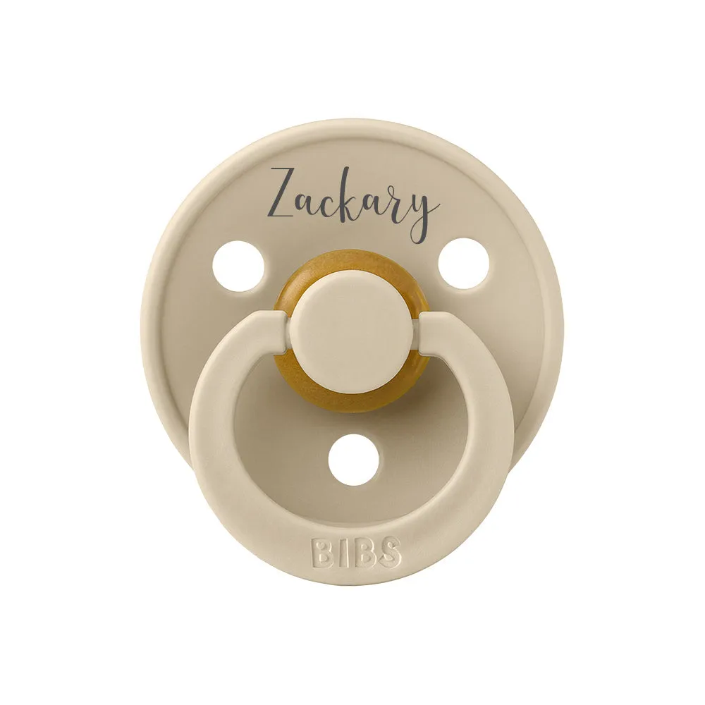 BIBS Colour Natural Rubber Latex Pacifiers (Size 1 & 2) | Personalised