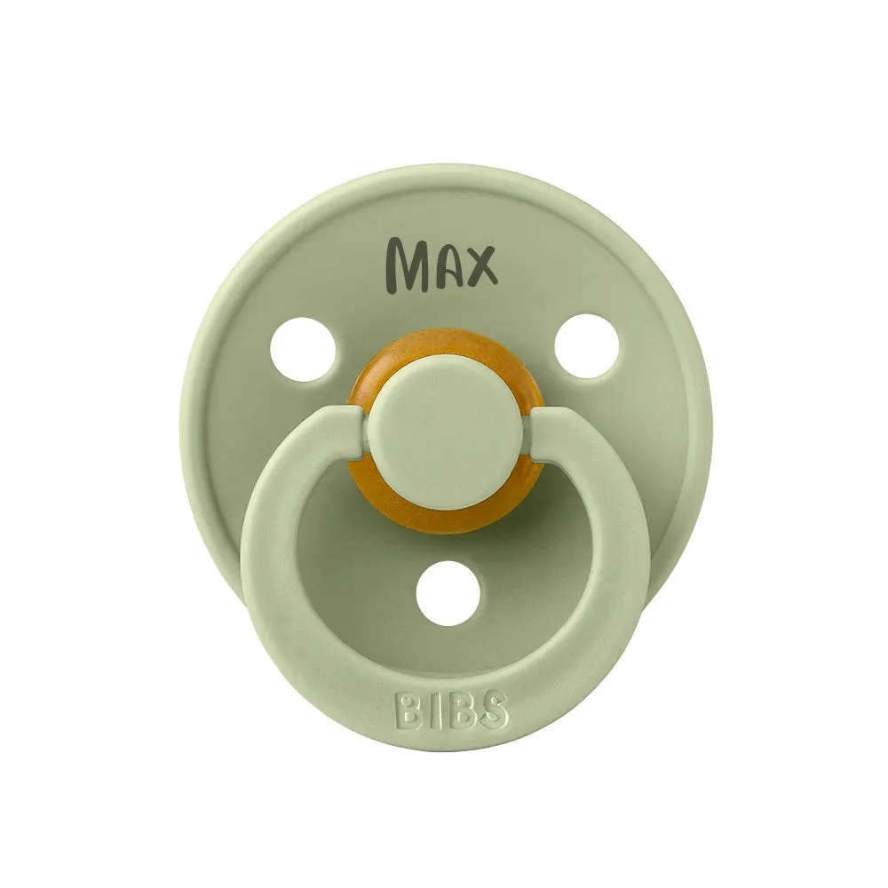 BIBS Colour Natural Rubber Latex Pacifiers (Size 1 & 2) | Personalised
