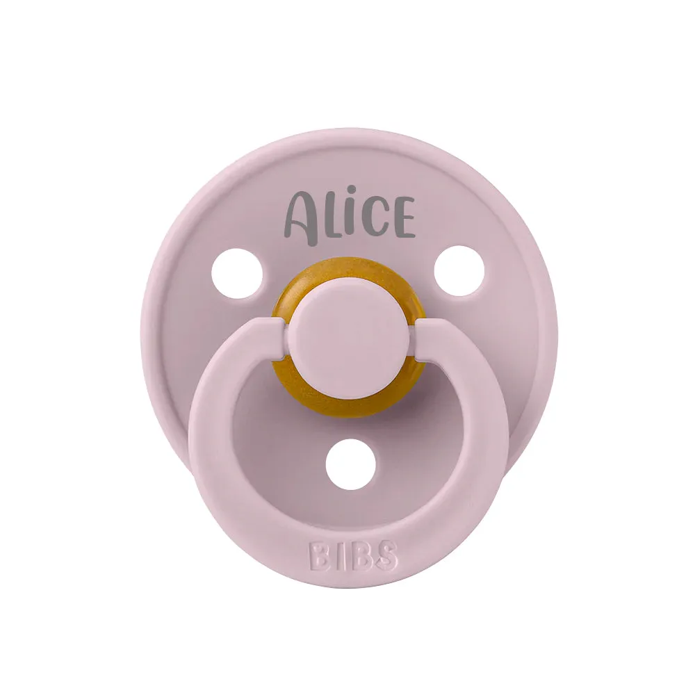 BIBS Colour Natural Rubber Latex Pacifiers (Size 1 & 2) | Personalised