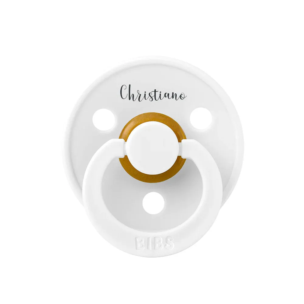 BIBS Colour Natural Rubber Latex Pacifiers (Size 1 & 2) | Personalised
