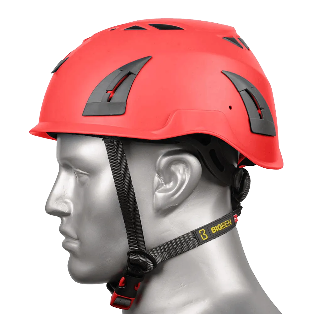 BIG BEN Ultralite Vented Height Safety Helmet, Red
