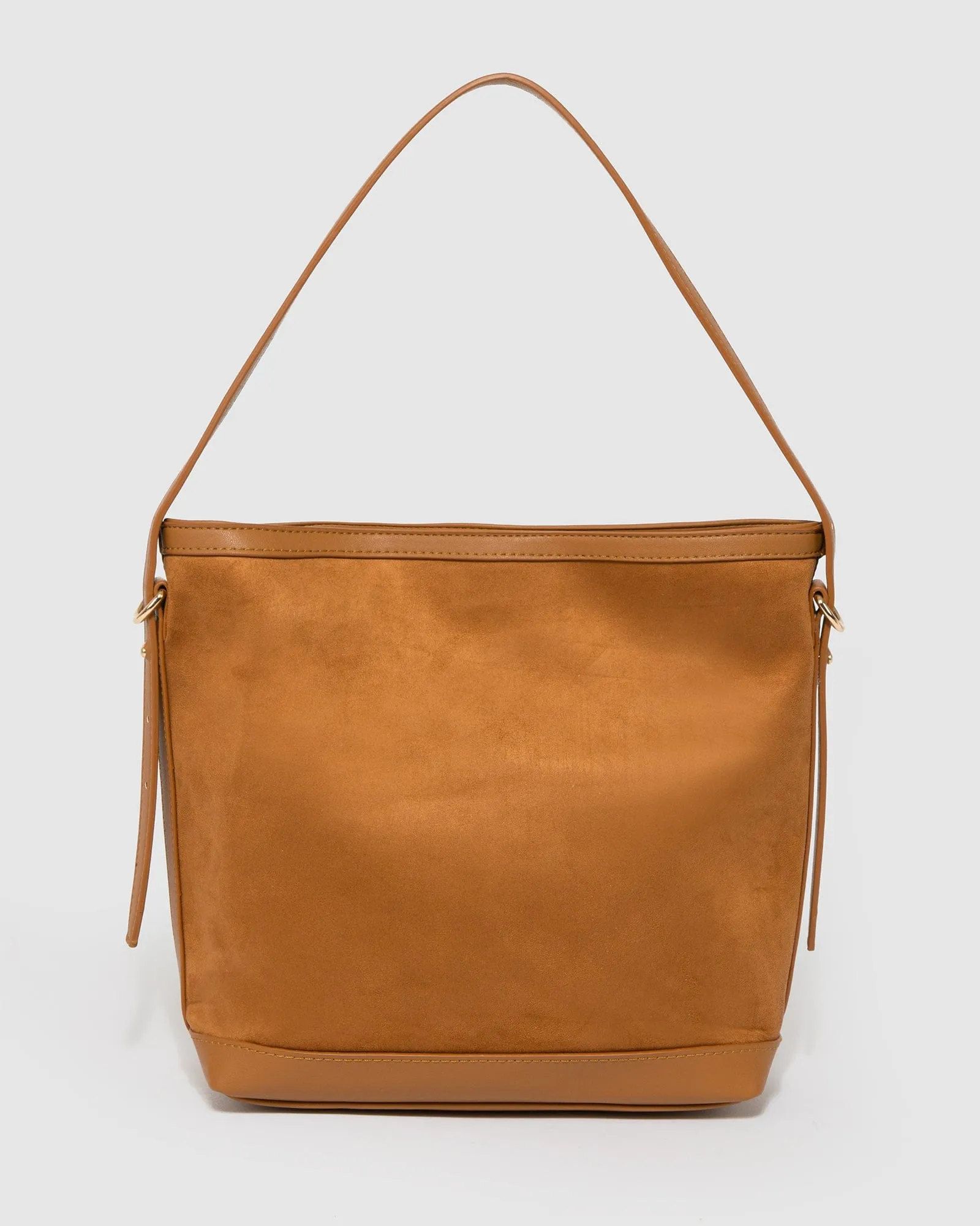 Brown Zoey Lock Bucket Bag