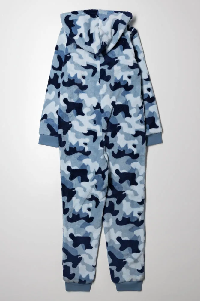 Camo Onesie Blue