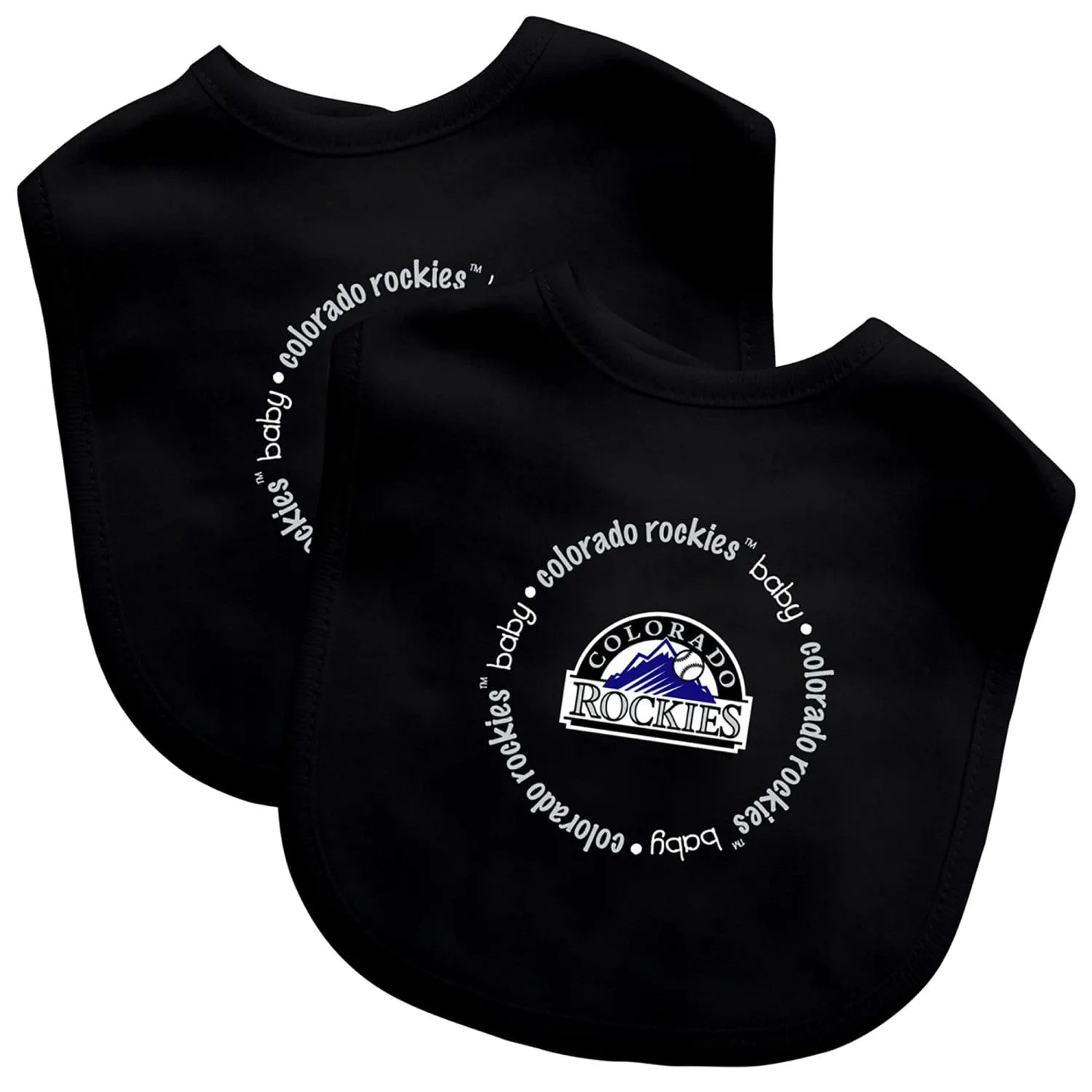 Colorado Rockies - Baby Bibs 2-Pack - Black