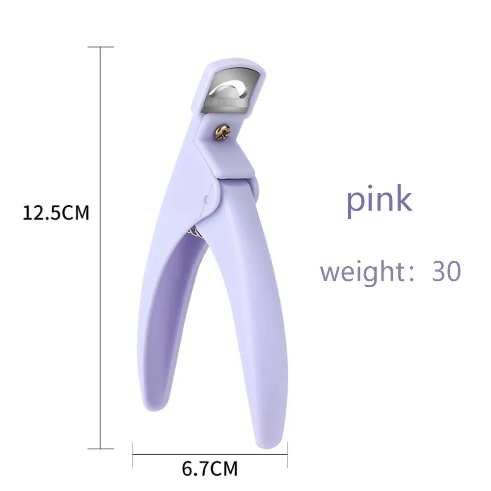 Colorful U-shaped False Nail Edge Clippers - Nail Art Tools