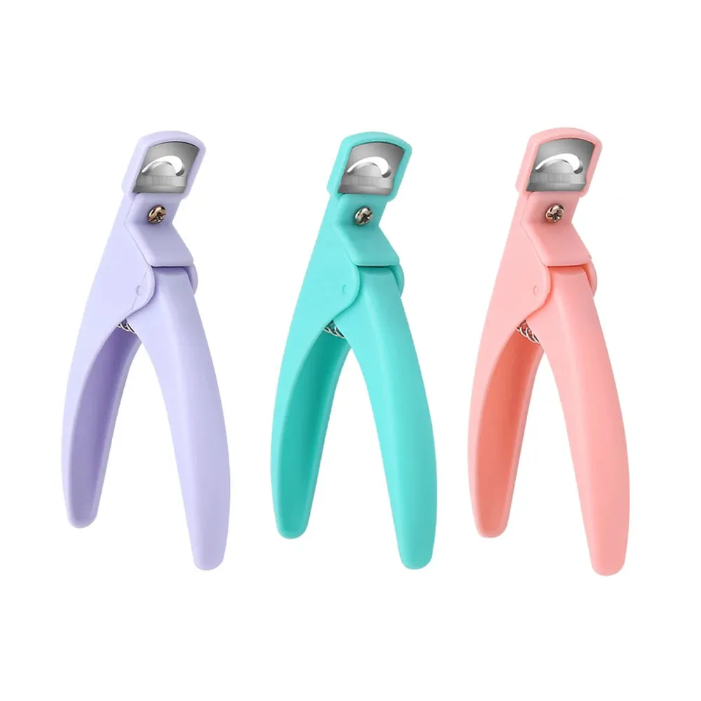 Colorful U-shaped False Nail Edge Clippers - Nail Art Tools