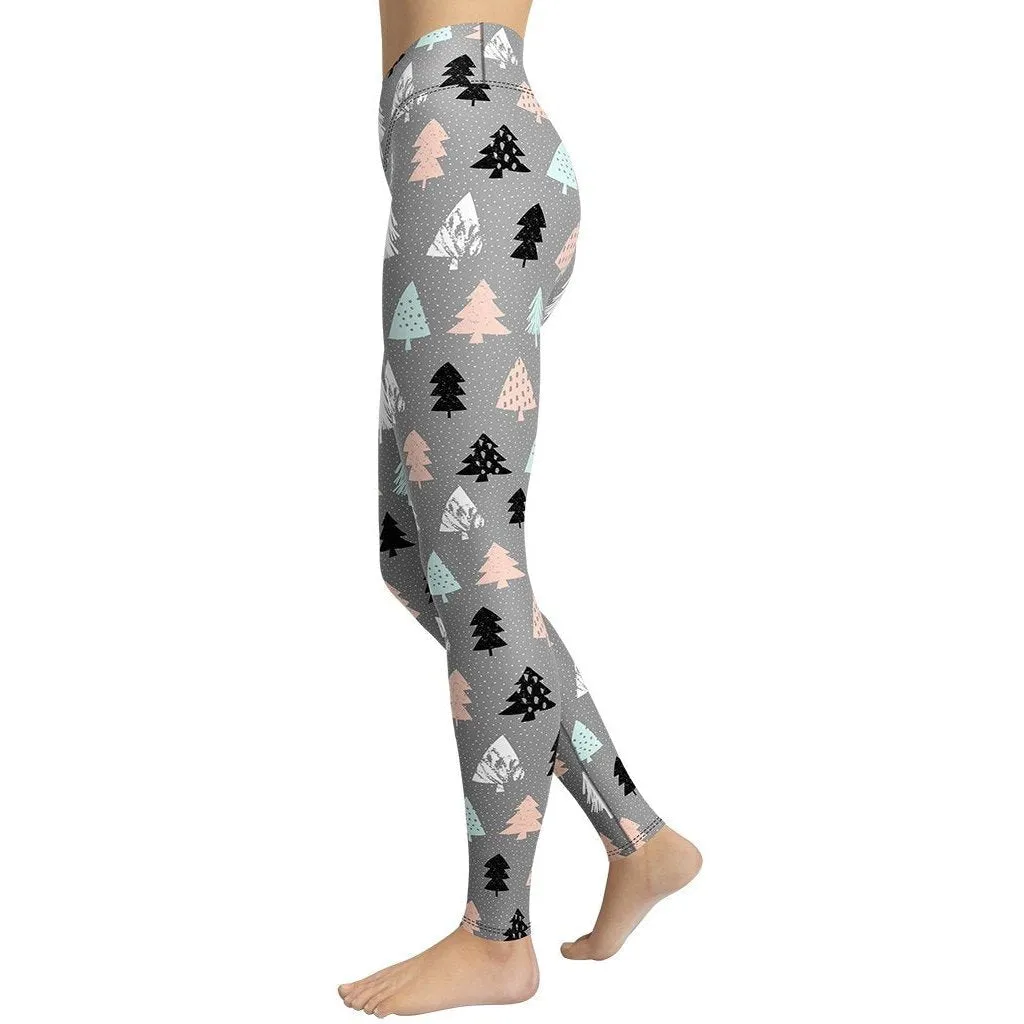 Cute Minimalistic Christmas Yoga Leggings