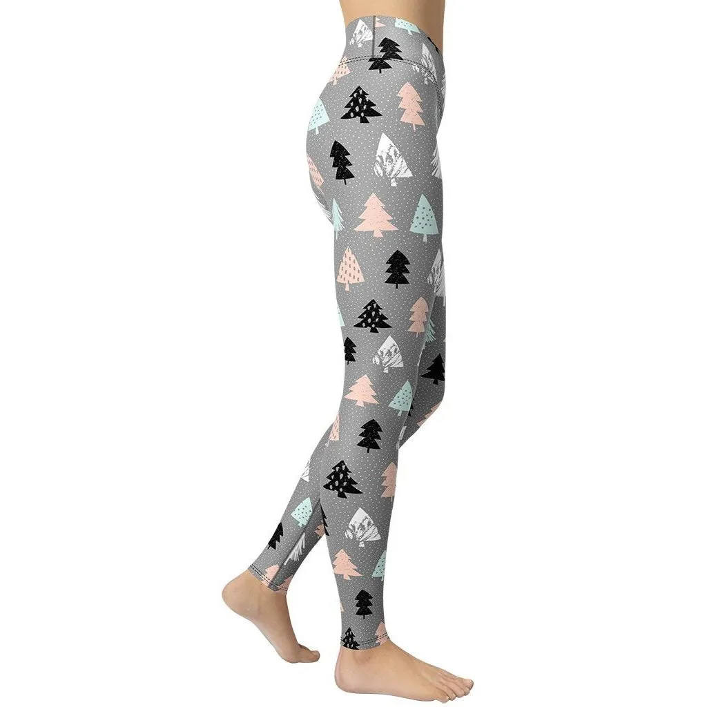 Cute Minimalistic Christmas Yoga Leggings