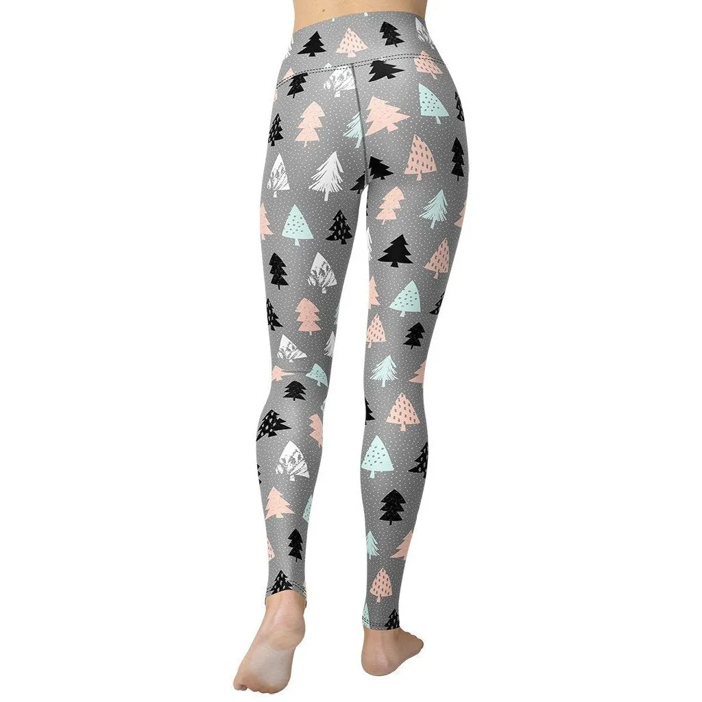 Cute Minimalistic Christmas Yoga Leggings