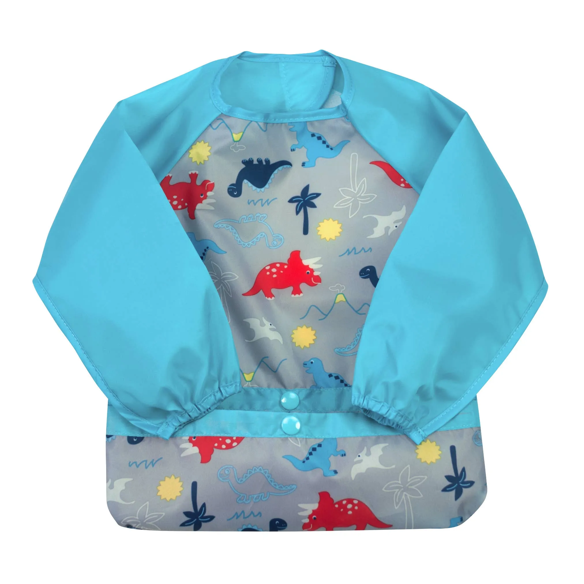 Dinosaurs Snap & Go Easy Wear Long Sleeve Bib
