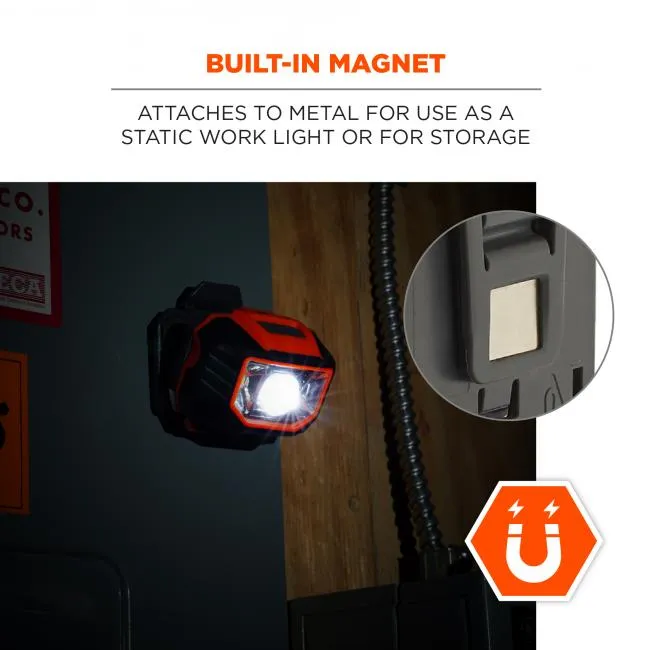 Ergodyne Skullerz 8981 Magnetic Headlamp Light - Orange