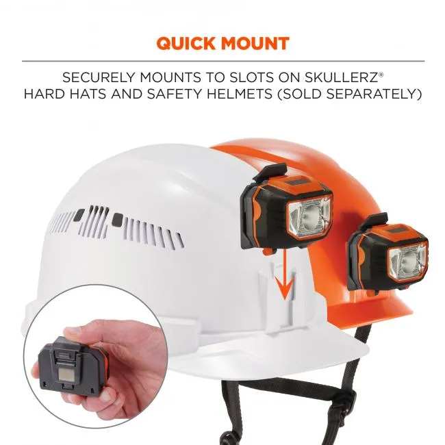 Ergodyne Skullerz 8981 Magnetic Headlamp Light - Orange