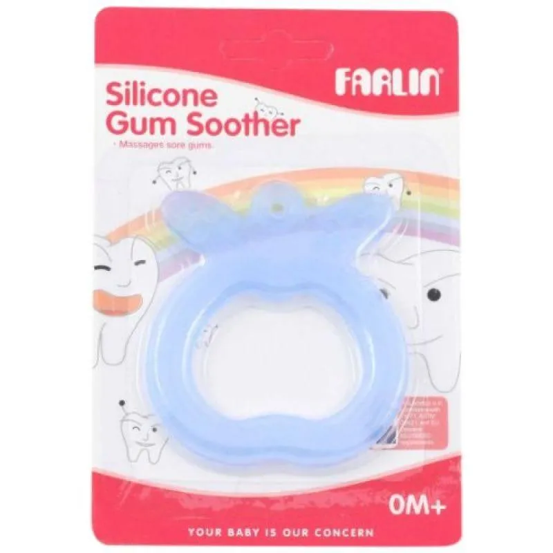 Farlin Silicone Gum Soother Teether - Blue