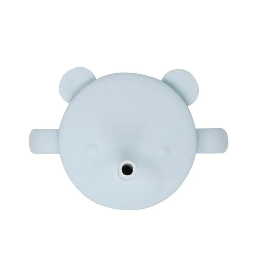 Glitter & Spice Silicone Bear Cup - Ice Blue