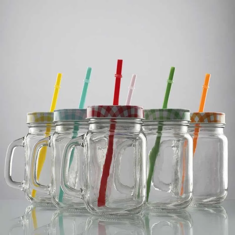 Grip Tight Jar With Straw - Set Of Six