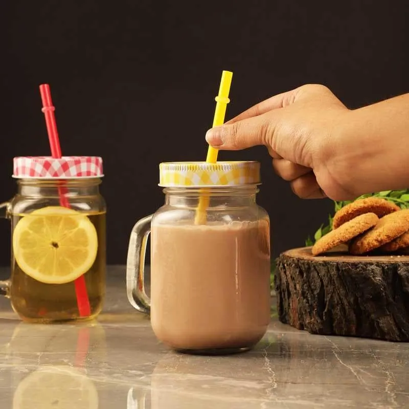 Grip Tight Jar With Straw - Set Of Six
