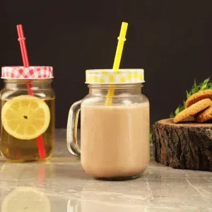 Grip Tight Jar With Straw - Set Of Six