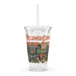 Halloweentown Clear plastic tumbler