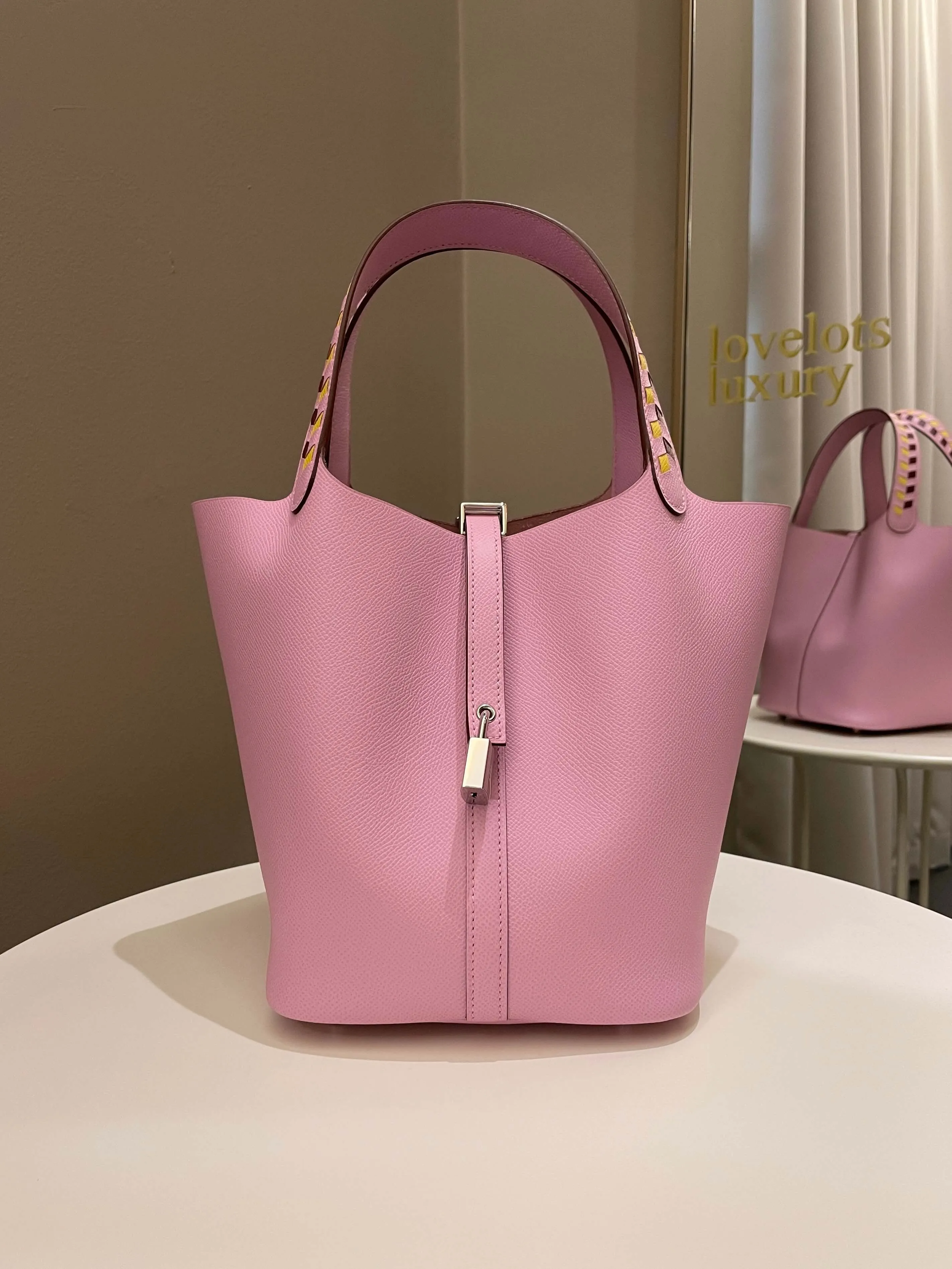 Hermes Picotin Lock 22 Tressage Mauve Sylvestre Epsom