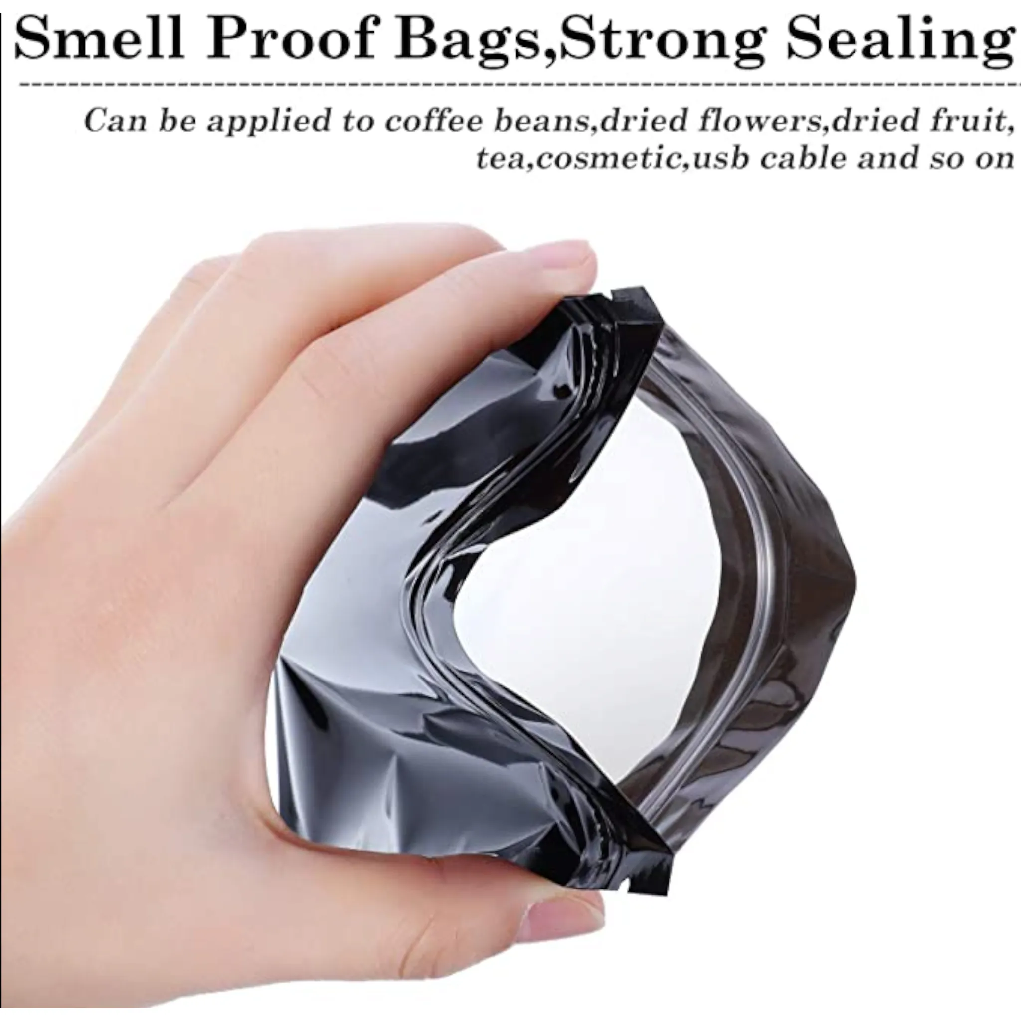 Holographic Resealable Bags 20x30cm Clear Window 10pack