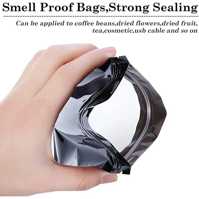 Holographic Resealable Bags 7x10cm Clear Window with Euro Punch Loop Hanging Hole 10pack