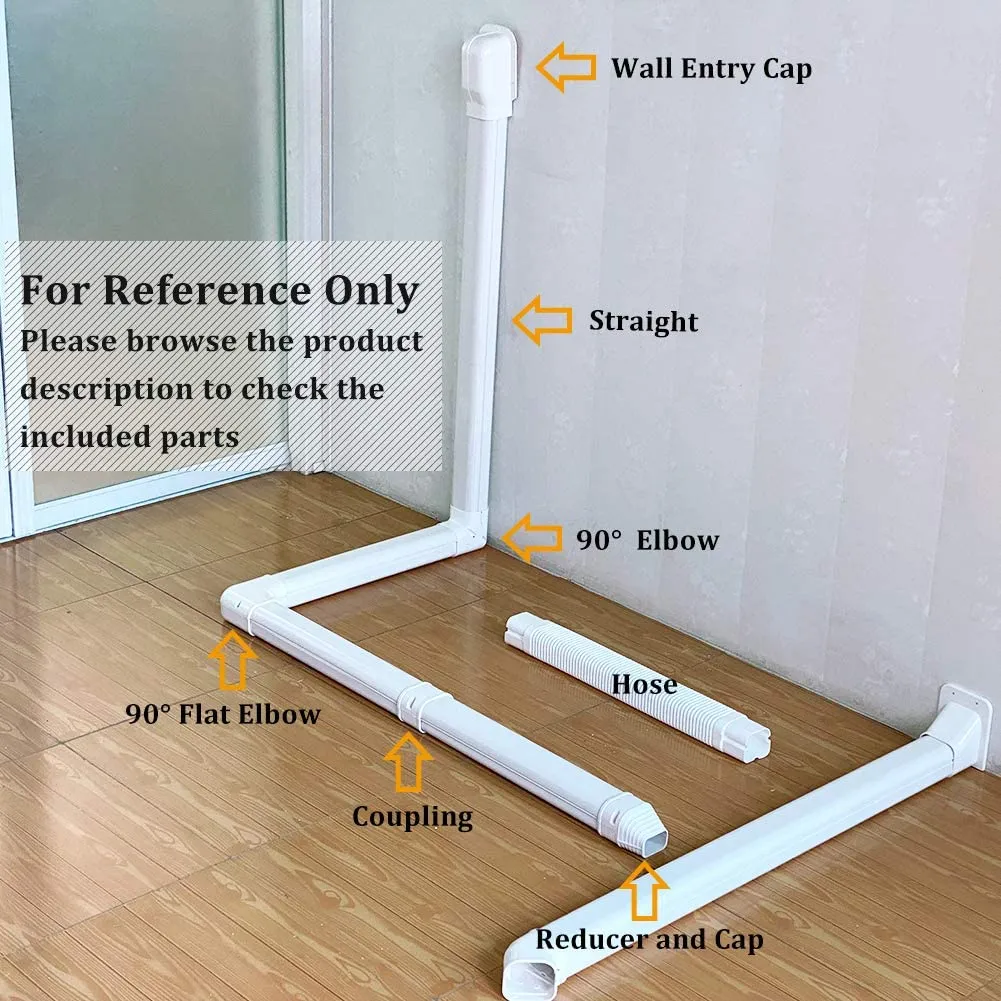 HVAC Premium ABS Plastic Decorative Line Set Cover Channel for Ductless Mini Split Air Conditioners - Pipe Cover - 4" - Beige 6 sets of 4' [Total 24']