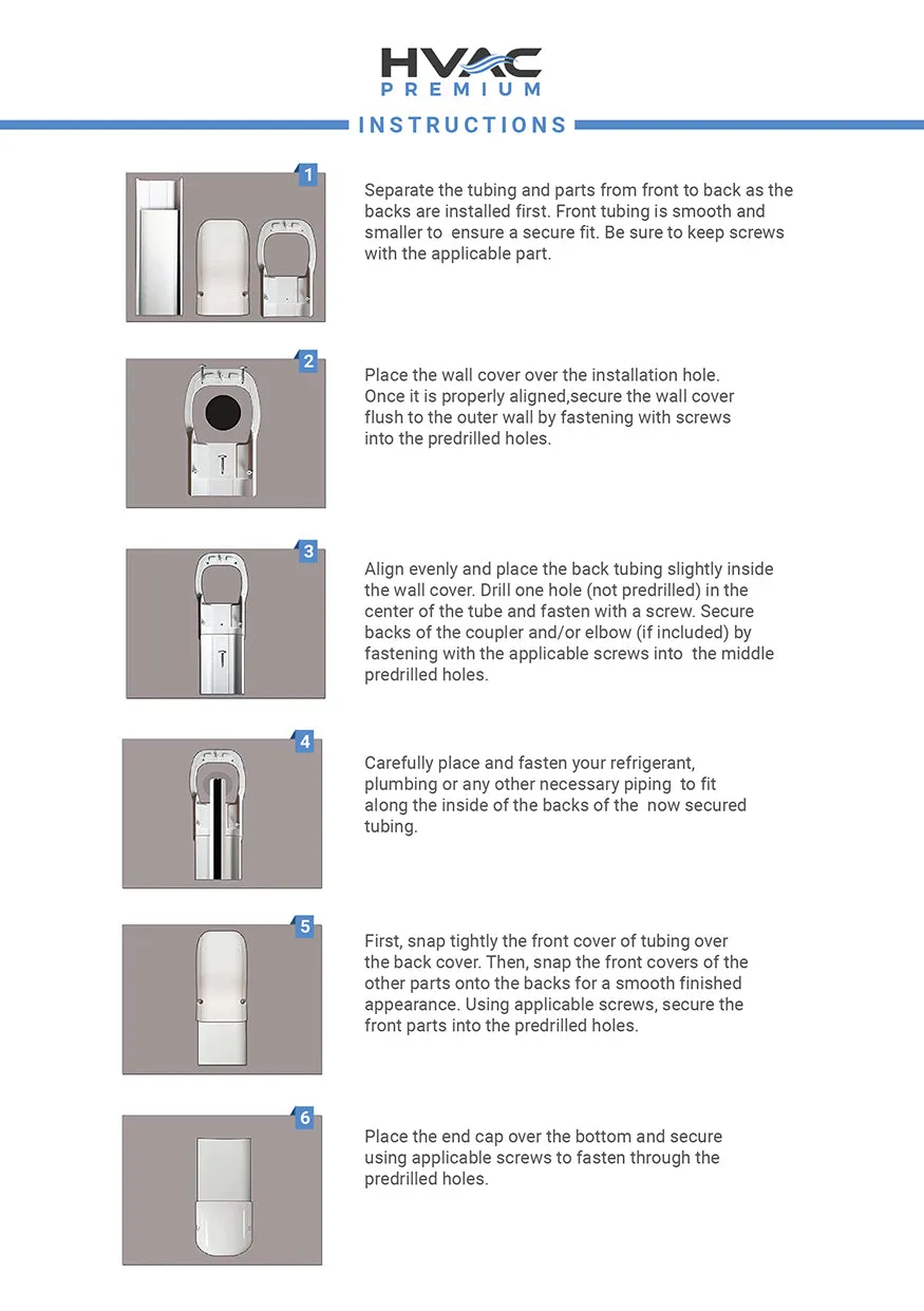 HVAC Premium ABS Plastic Decorative Line Set Cover Variant Socket for Ductless Mini Split Air Conditioners - Pipe Cover - 4" - Beige