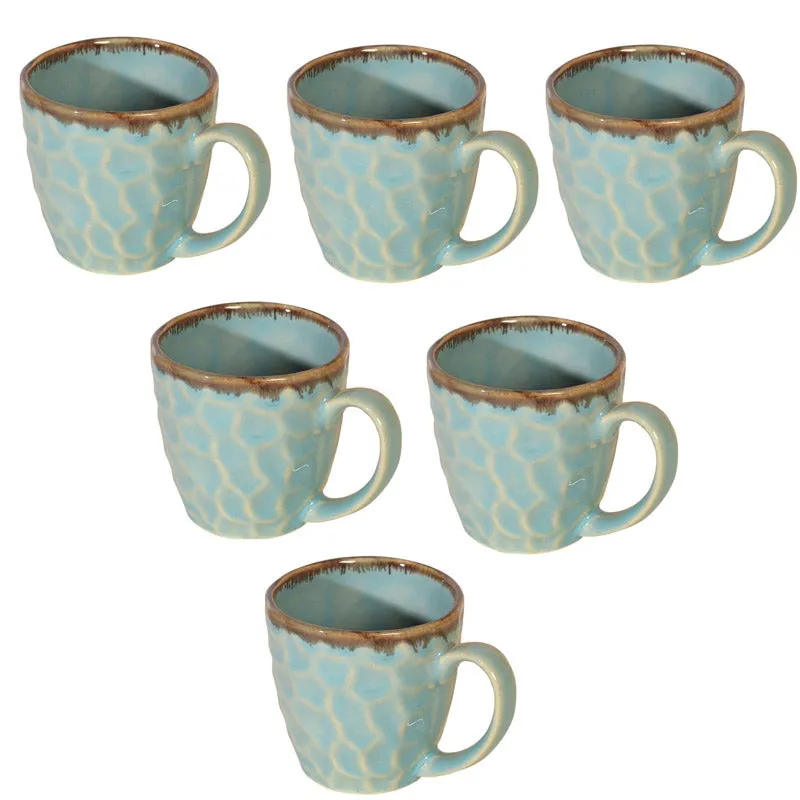 Indrashis Ceramic Cup (150 ML) - Set of Six