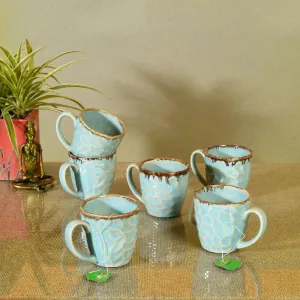 Indrashis Ceramic Cup (150 ML) - Set of Six