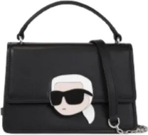 Karl Lagerfeld Ikon Lock Leather Crossbody Bag