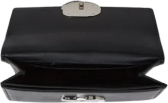 Karl Lagerfeld Ikon Lock Leather Crossbody Bag