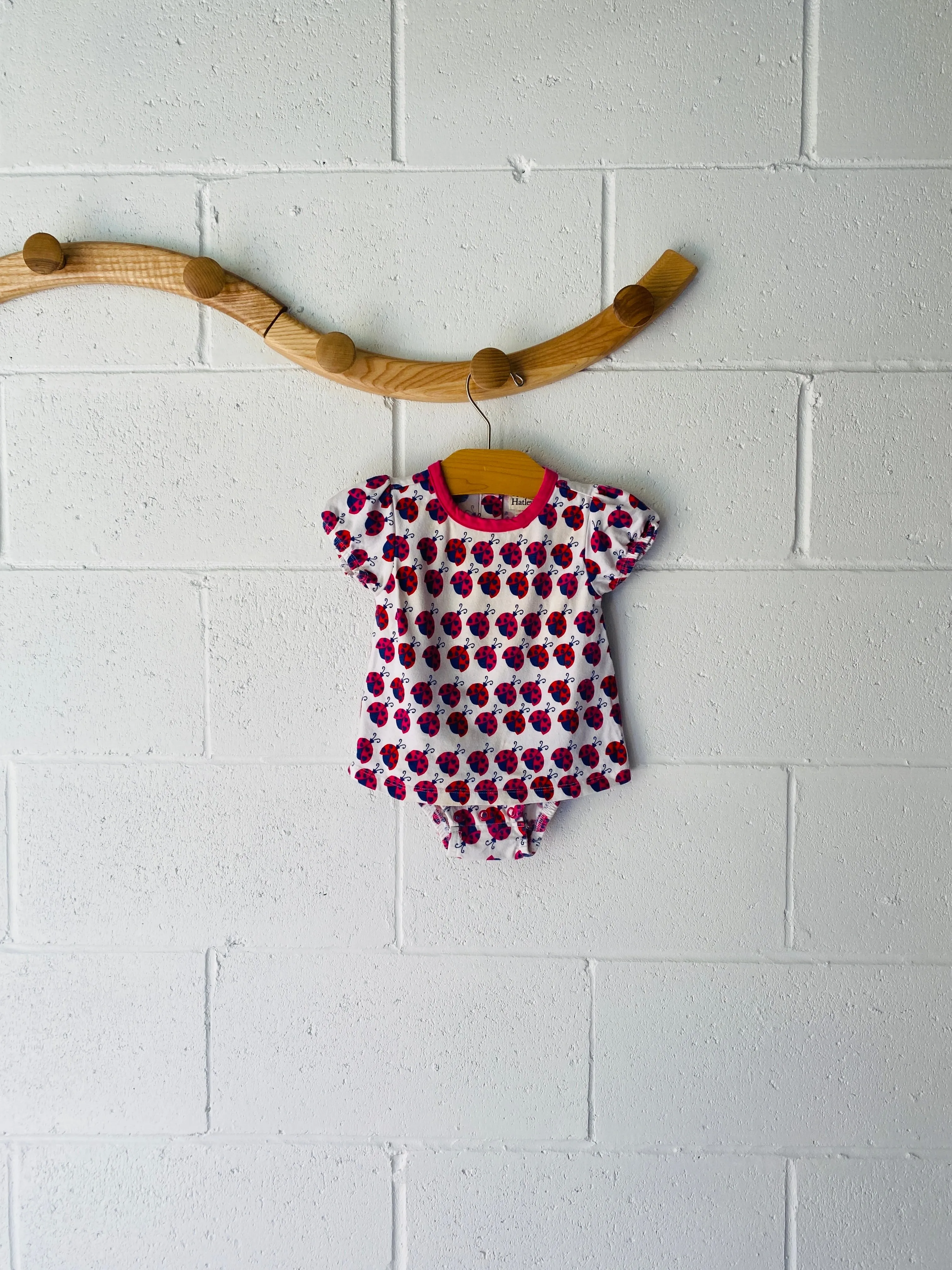 Ladybug Tee Onesie, 3-6 months
