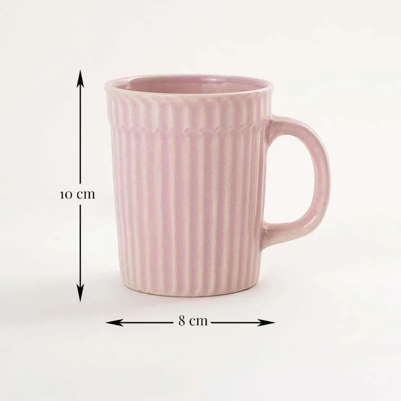 Limso Ribbed Mugs (Pink) - Set Of Two