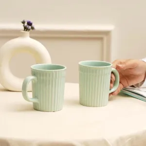 Limso Ribbed Mugs (Sky) - Set Of Two