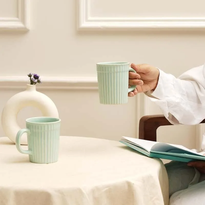 Limso Ribbed Mugs (Sky) - Set Of Two