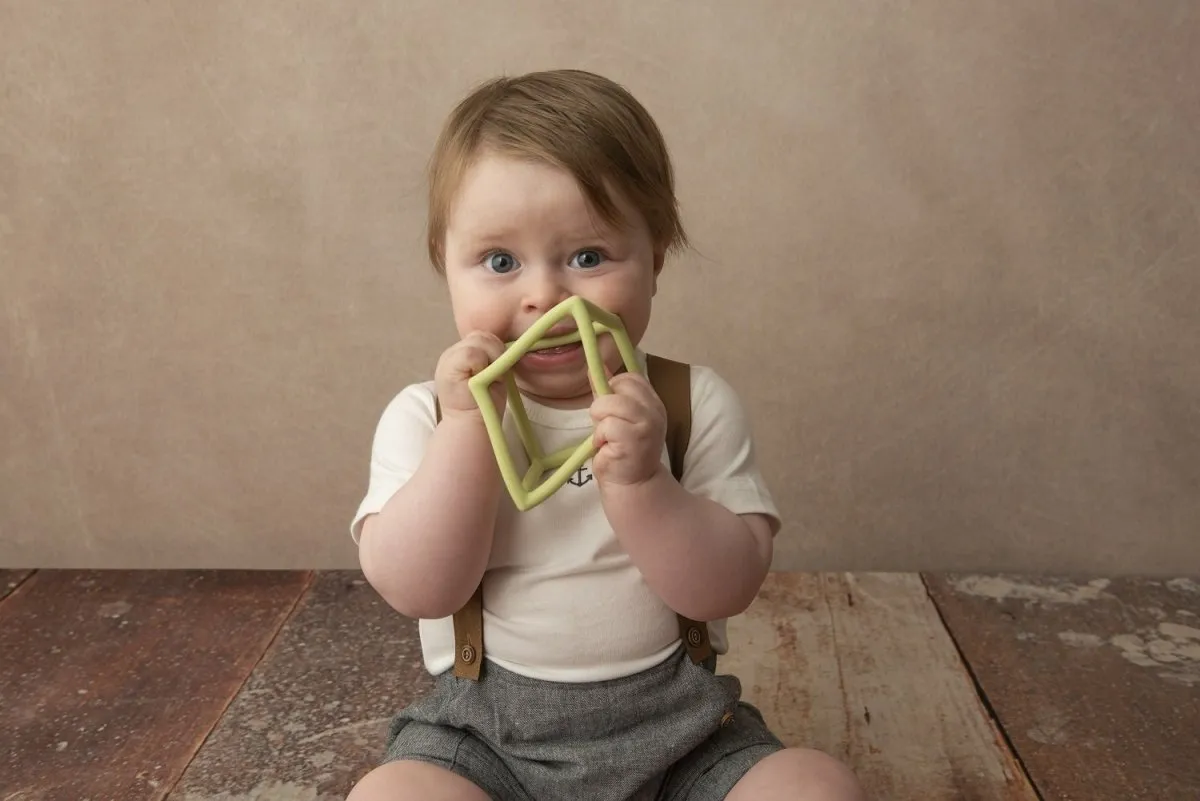 Little Rawr Silicone Geometric Teether Set (Set of 3) - Pink