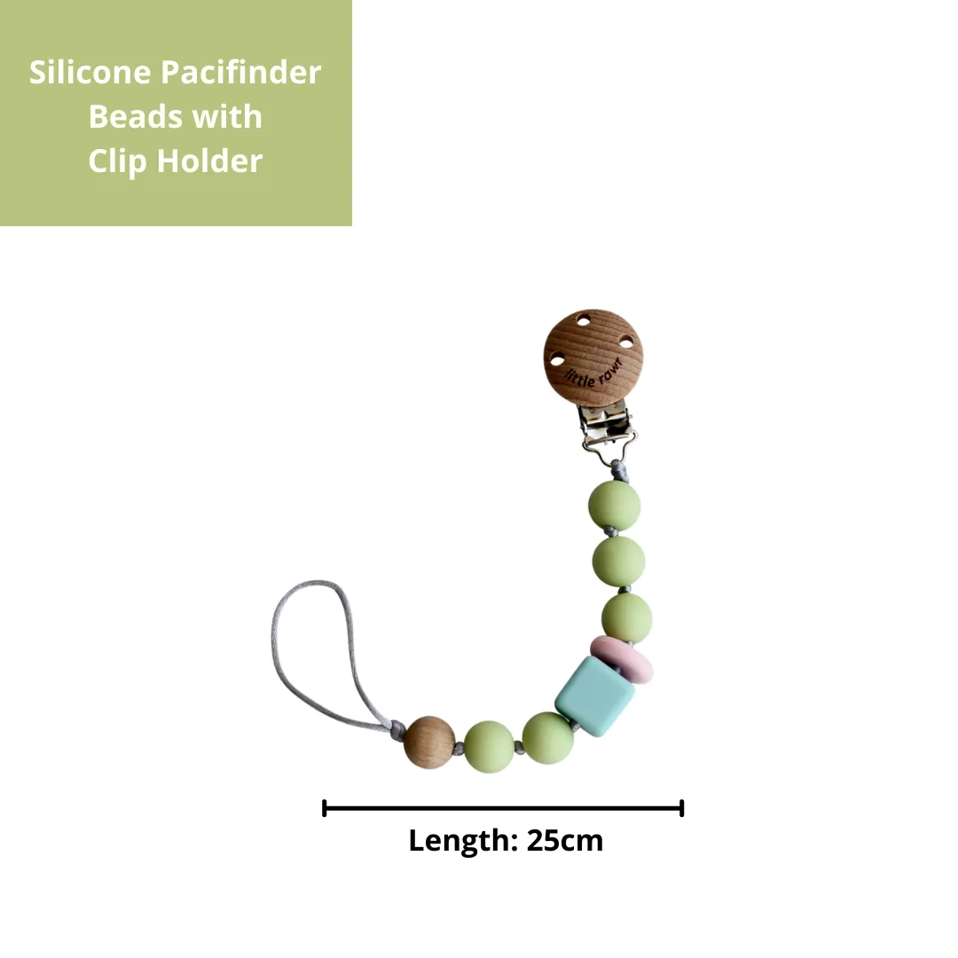 Little Rawr Silicone Pacifinder Beads with Clip Holder - Green
