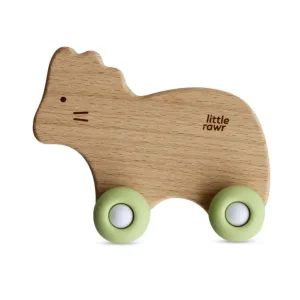 Little Rawr Wood Wheelie Animal- Lion(Green)