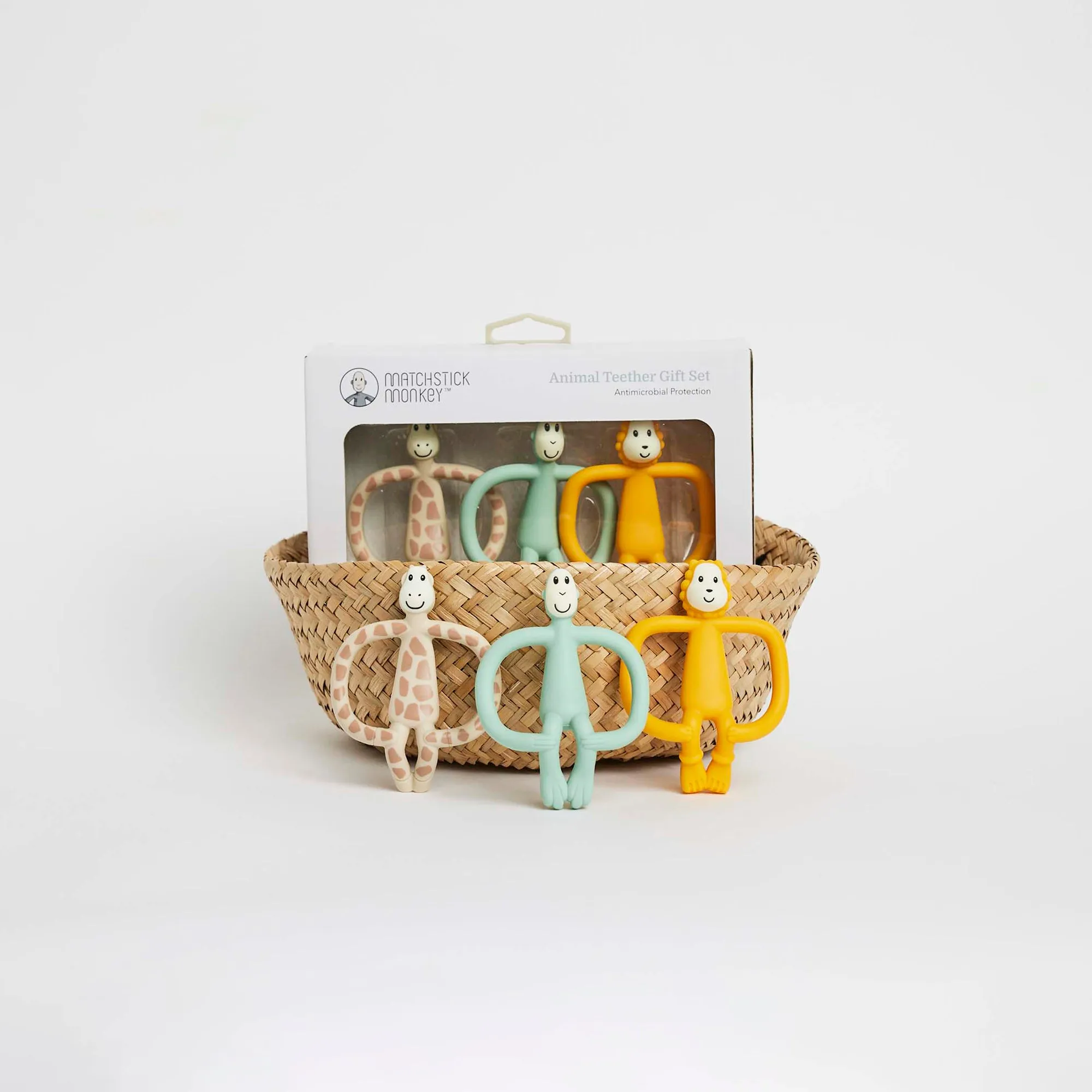 Matchstick Monkey Animal Teether Gift Set 3 Pack