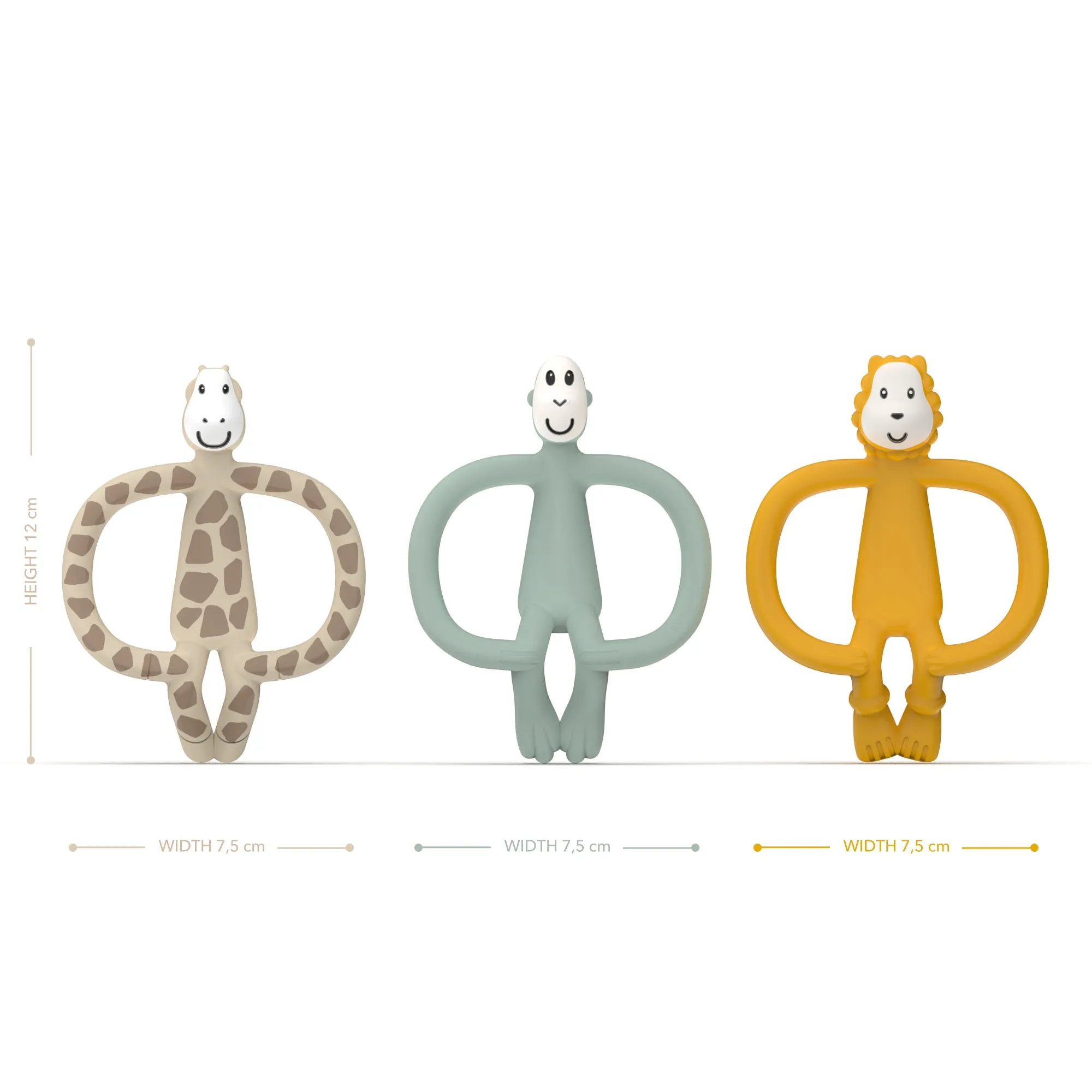 Matchstick Monkey Animal Teether Gift Set 3 Pack