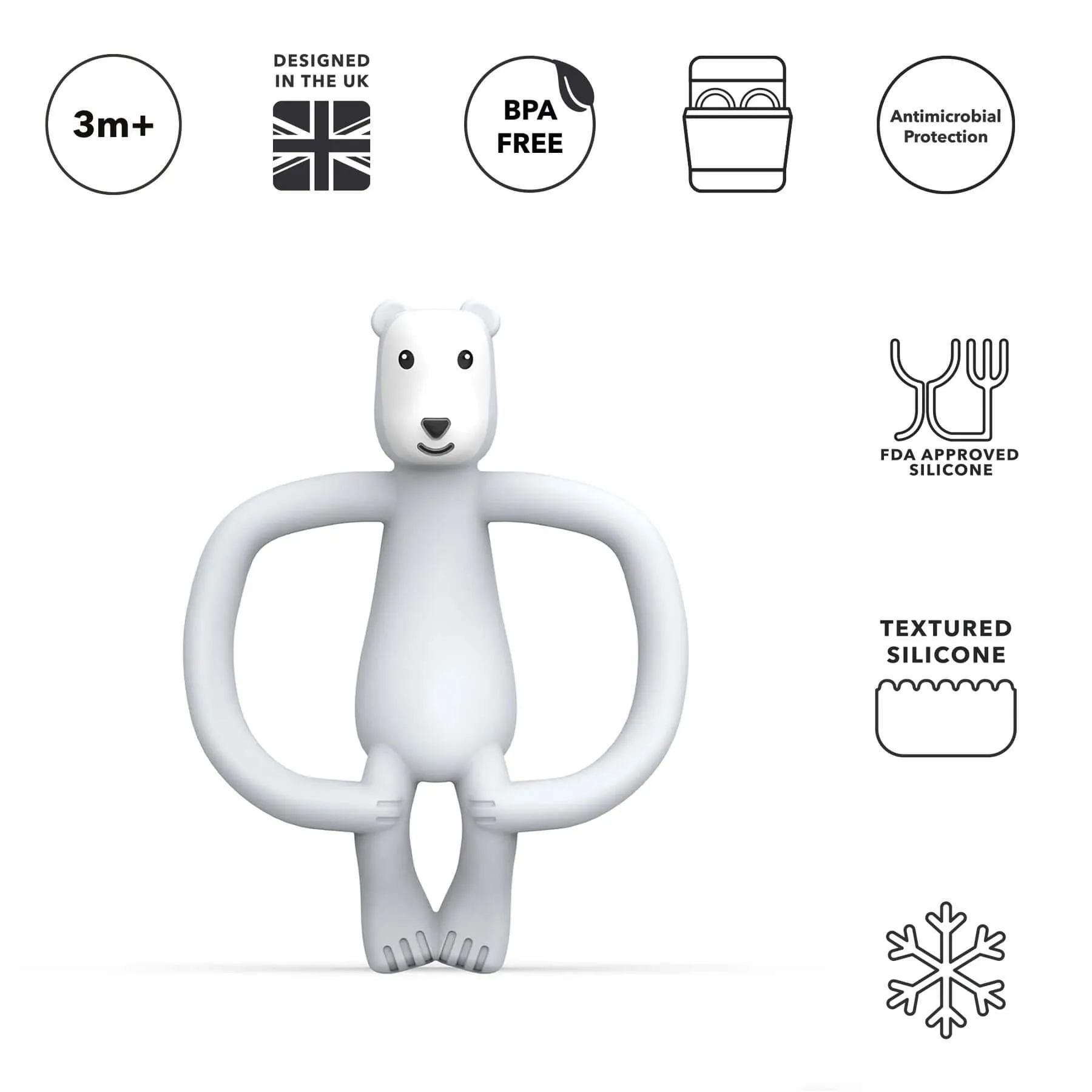 Matchstick Monkey Animal Teether (Pomelo Polar Bear)