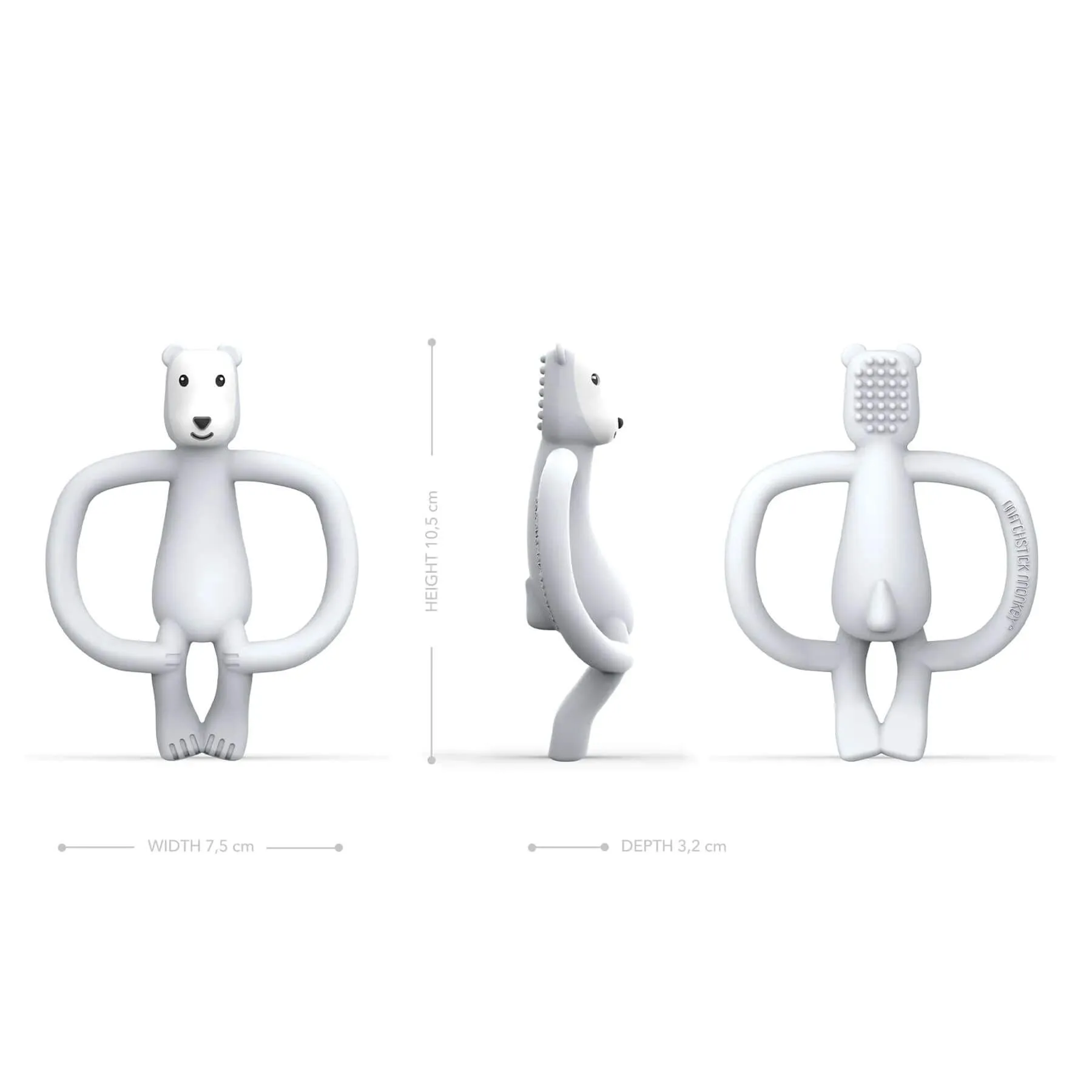 Matchstick Monkey Animal Teether (Pomelo Polar Bear)