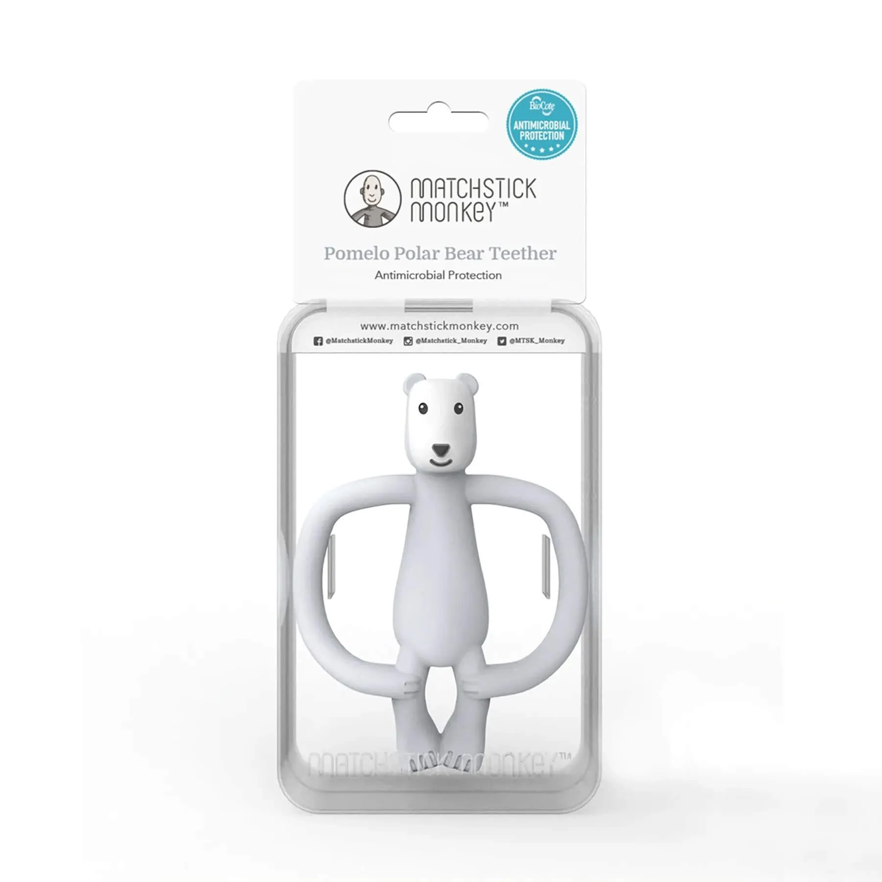 Matchstick Monkey Animal Teether (Pomelo Polar Bear)