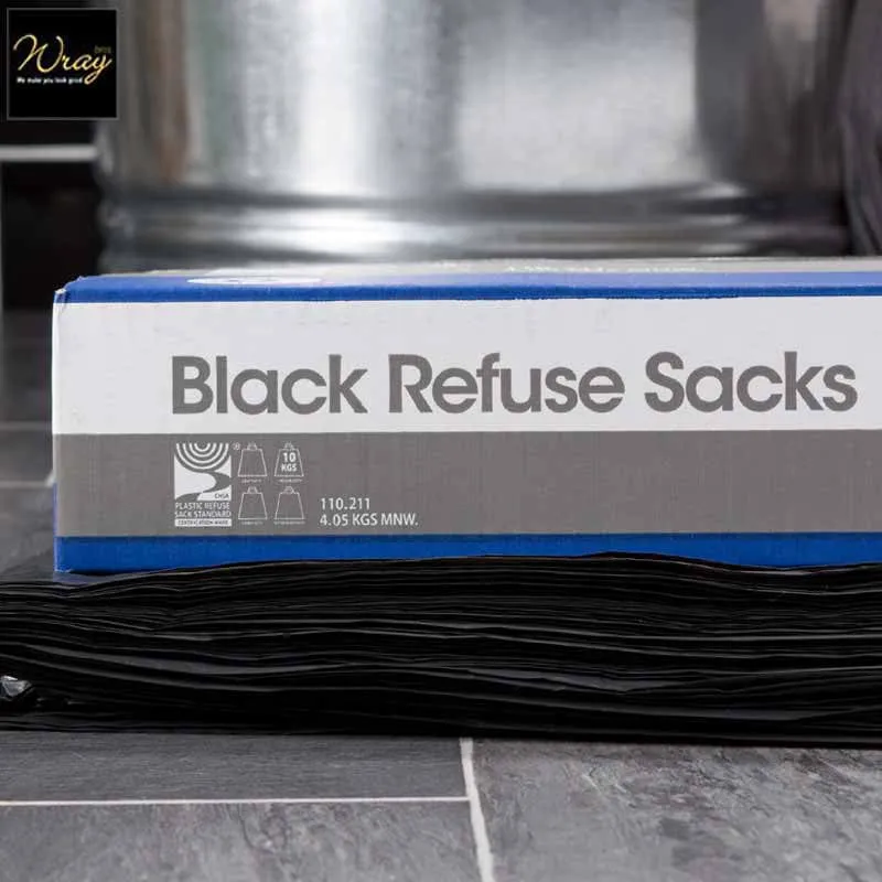 Medium Duty Black Refuse Sacks 34" x200
