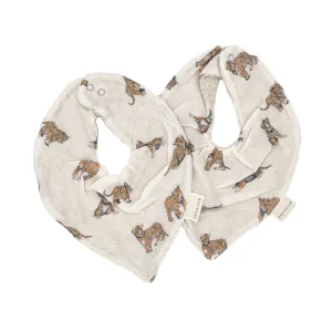 Milinane Set of 2 Bandana Bibs Tiger