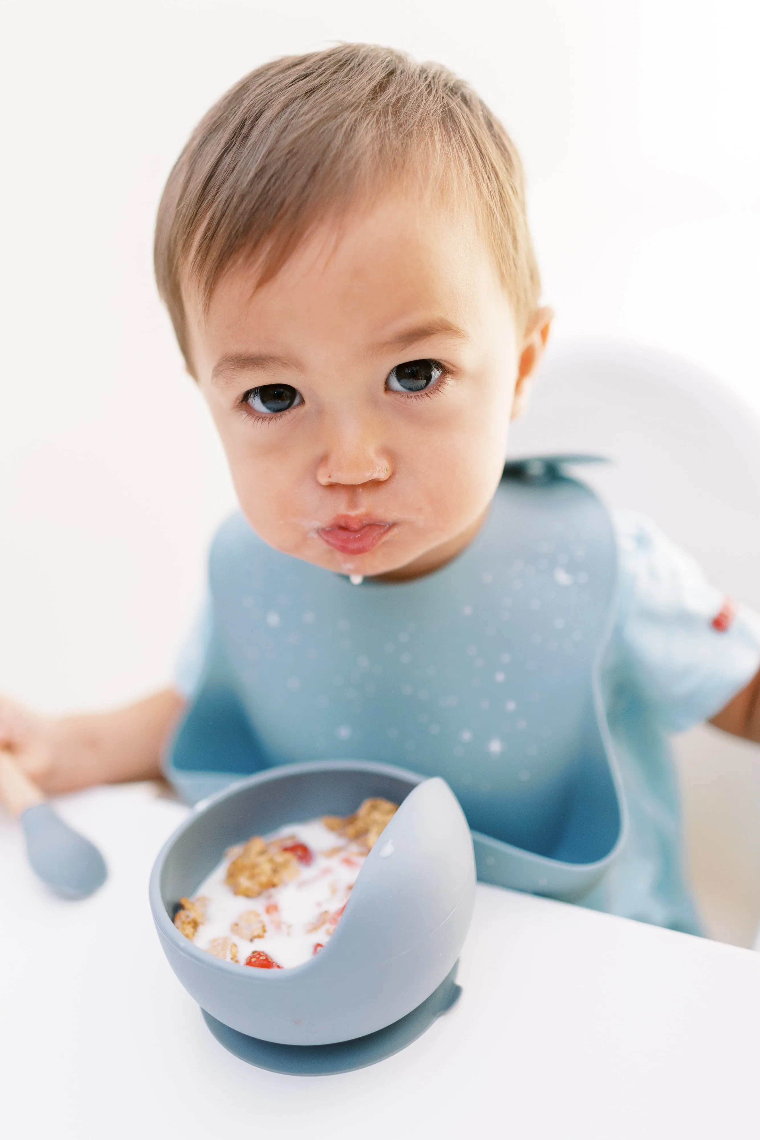 Milk It Baby Printed Bib Stardust Blue, 100% Food Grade Silicone Bib, MI-SBSB008