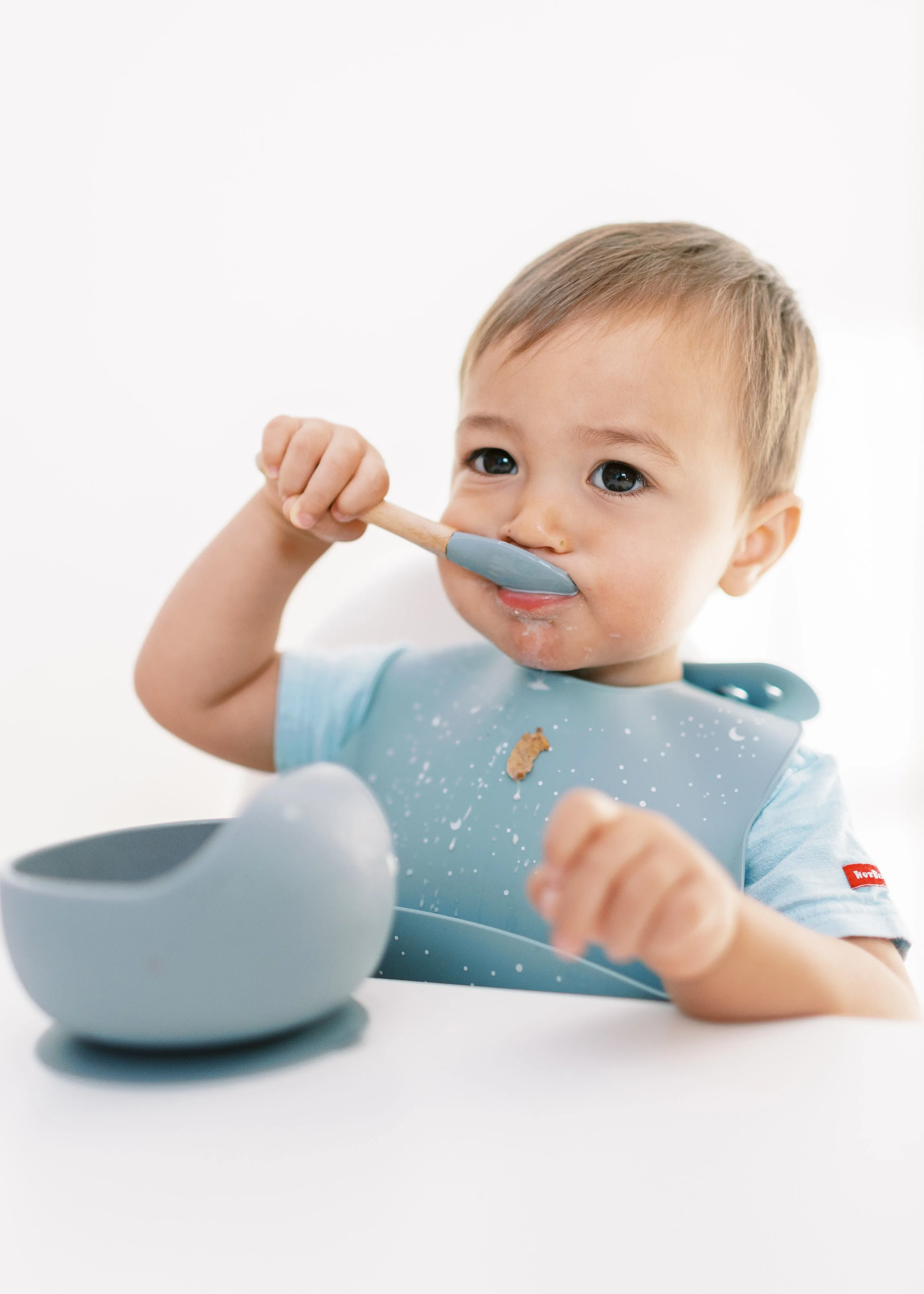Milk It Baby Printed Bib Stardust Blue, 100% Food Grade Silicone Bib, MI-SBSB008